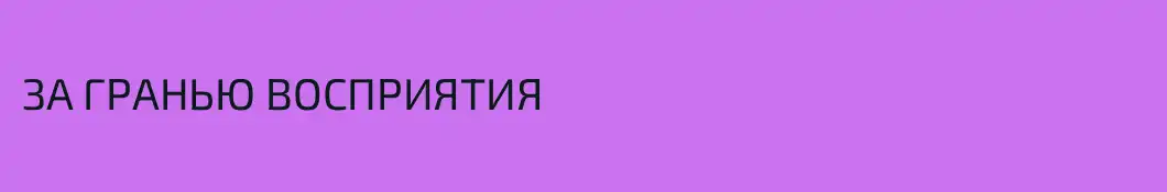 ЗА ГРАНЬЮ ВОСПРИЯТИЯ
